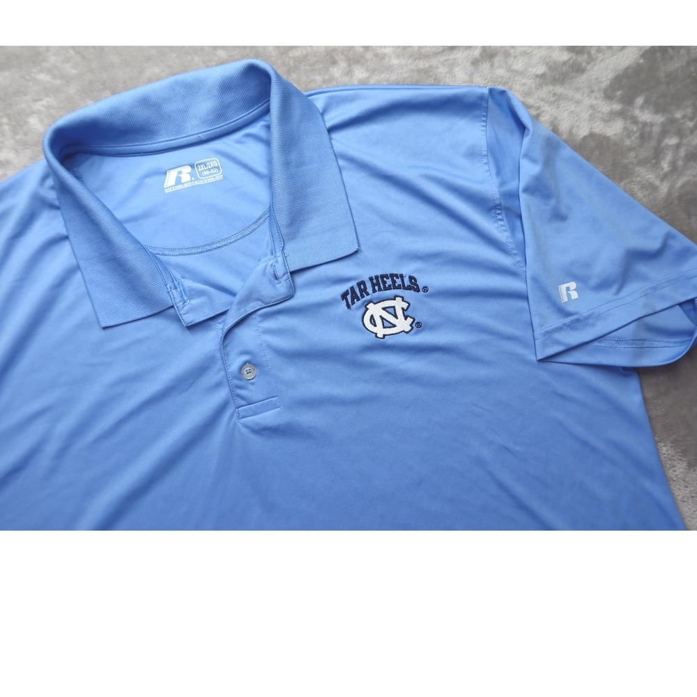 UNC University of North‎ Carolina Tar Heels Men's 2XL Blue Golf Polo Shirt